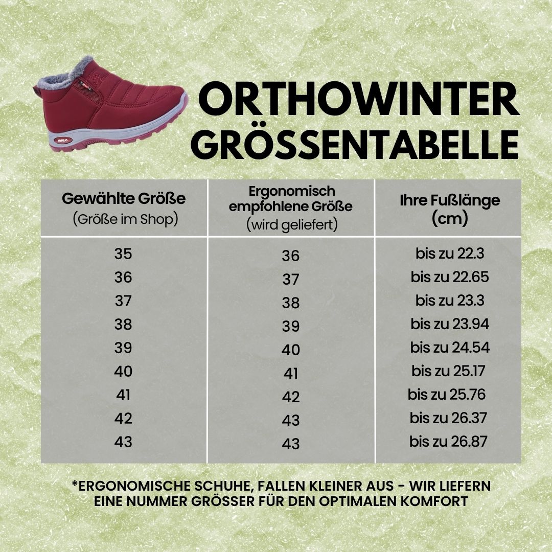OrthoWinter - ergonomische, wasserdichte, isolierte Schuhe für Herbst und Winter