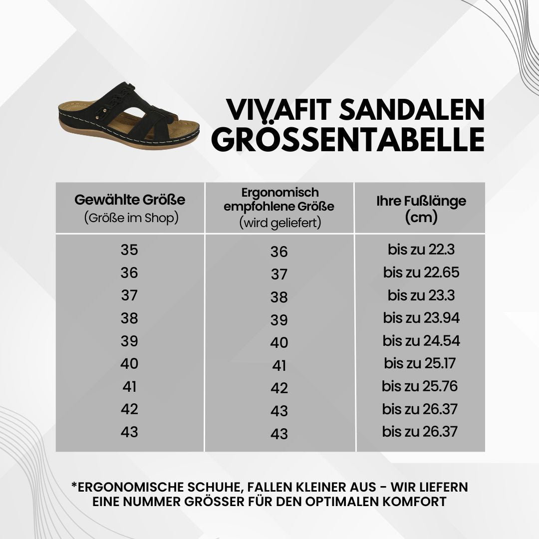 VivaFit - ergonomische & rutschfeste Sandalen zur Schmerzlinderung
