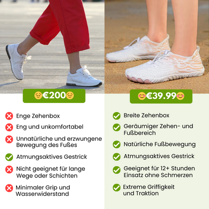 FloraX Pro - ergonomische, schmerzlindernde & wasserdichte Barfußschuhe - Sonderaktion 1+1 Gratis