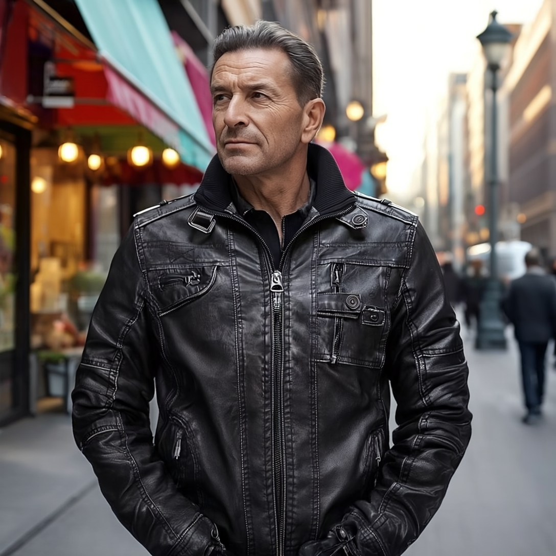 Stallone - Hochwertige Lederjacke