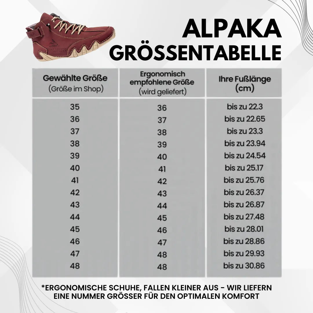 Alpaka - orthopädische, wasserdichte & rutschfeste Leder-Barfußschuhe