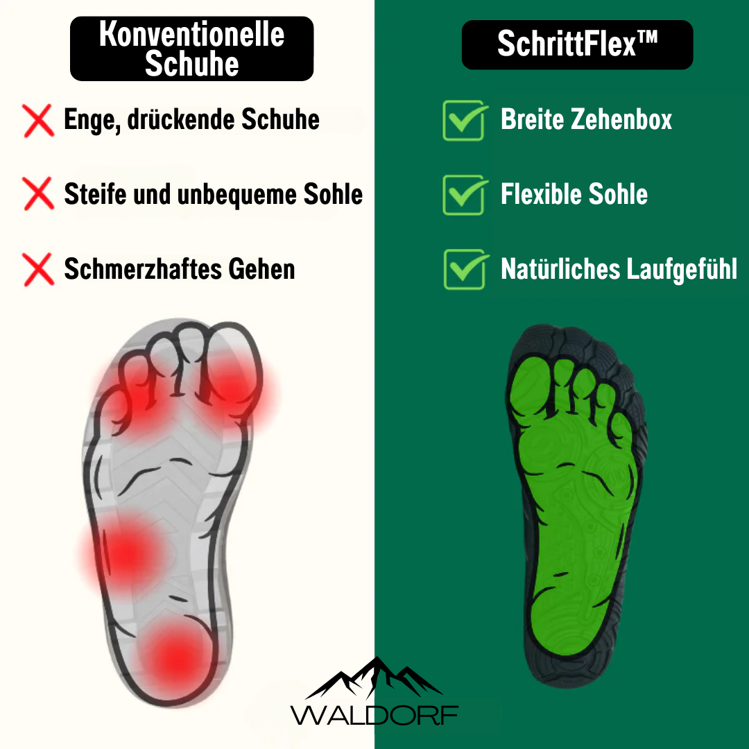 SchrittFlex™ | Rutschfester & wasserdichter Winter-Barfußschuh (Unisex)