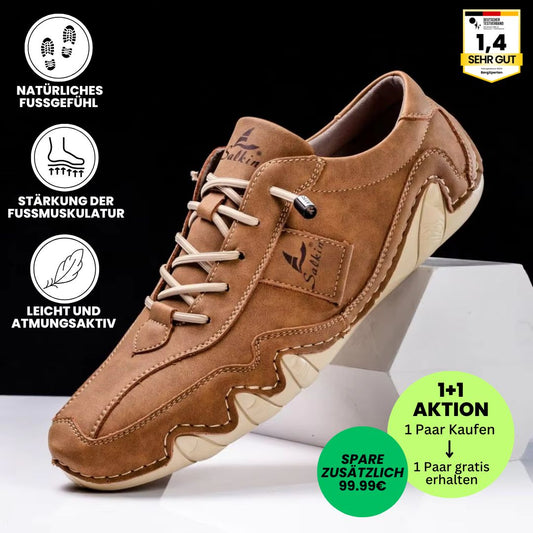 Ibex - ergonomischer, schmerzlindernder & wasserdichter Leder-Barfußschuh - Sonderaktion 1+1 Gratis