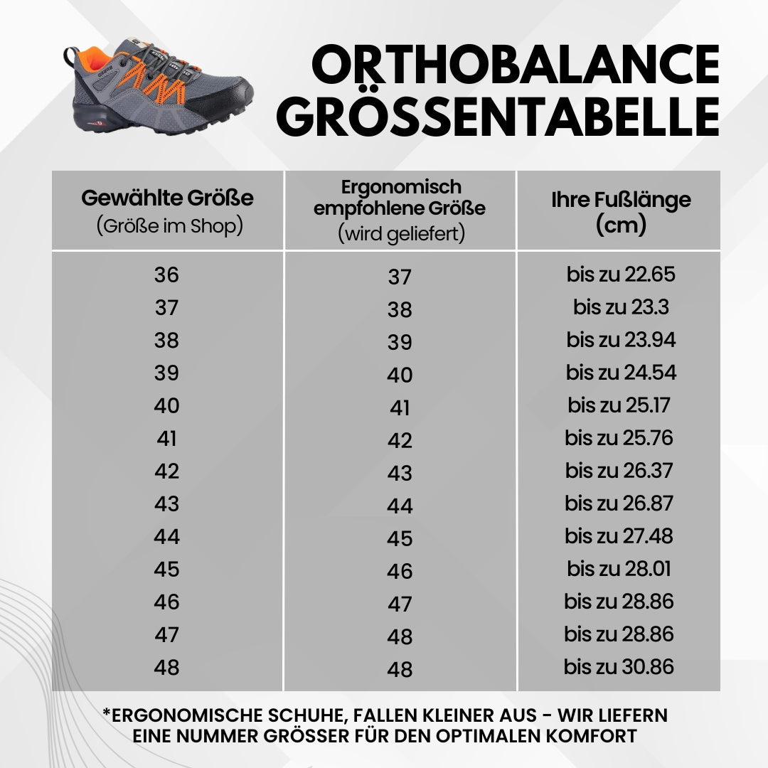 OrthoBalance - Orthopädische schmerzlindernde Wanderschuhe