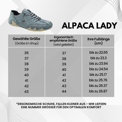 Alpaca Lady - ergonomischer, schmerzlindernder & wasserdichter Barfußschuh