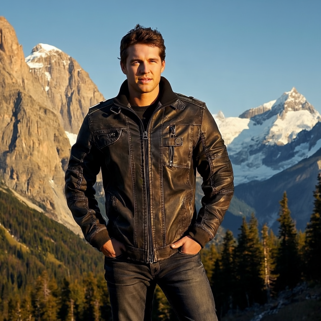 Stallone - Hochwertige Lederjacke